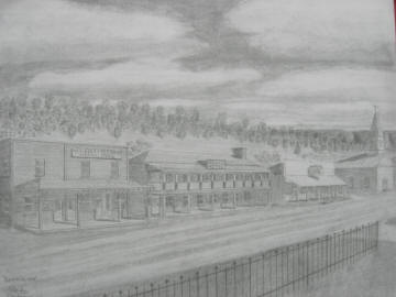 Drawing of downtown Bland
